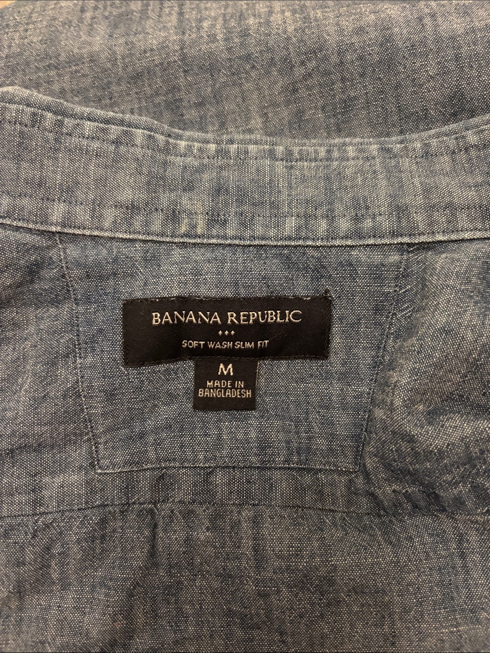Banana Republic Soft Wash Slim Fit Shirt — Light Denim Blue